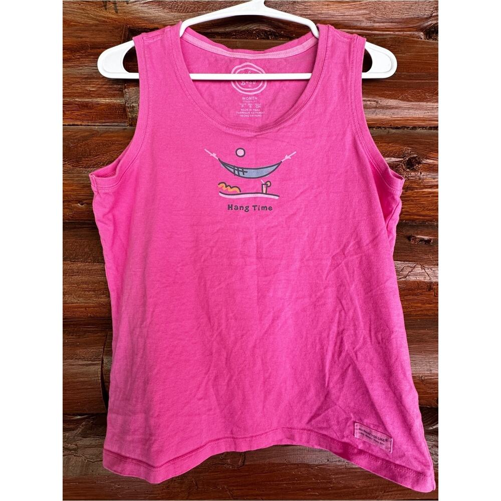 Life Is Good Women's Bright Pink 'Hang Time' Graphic Tank